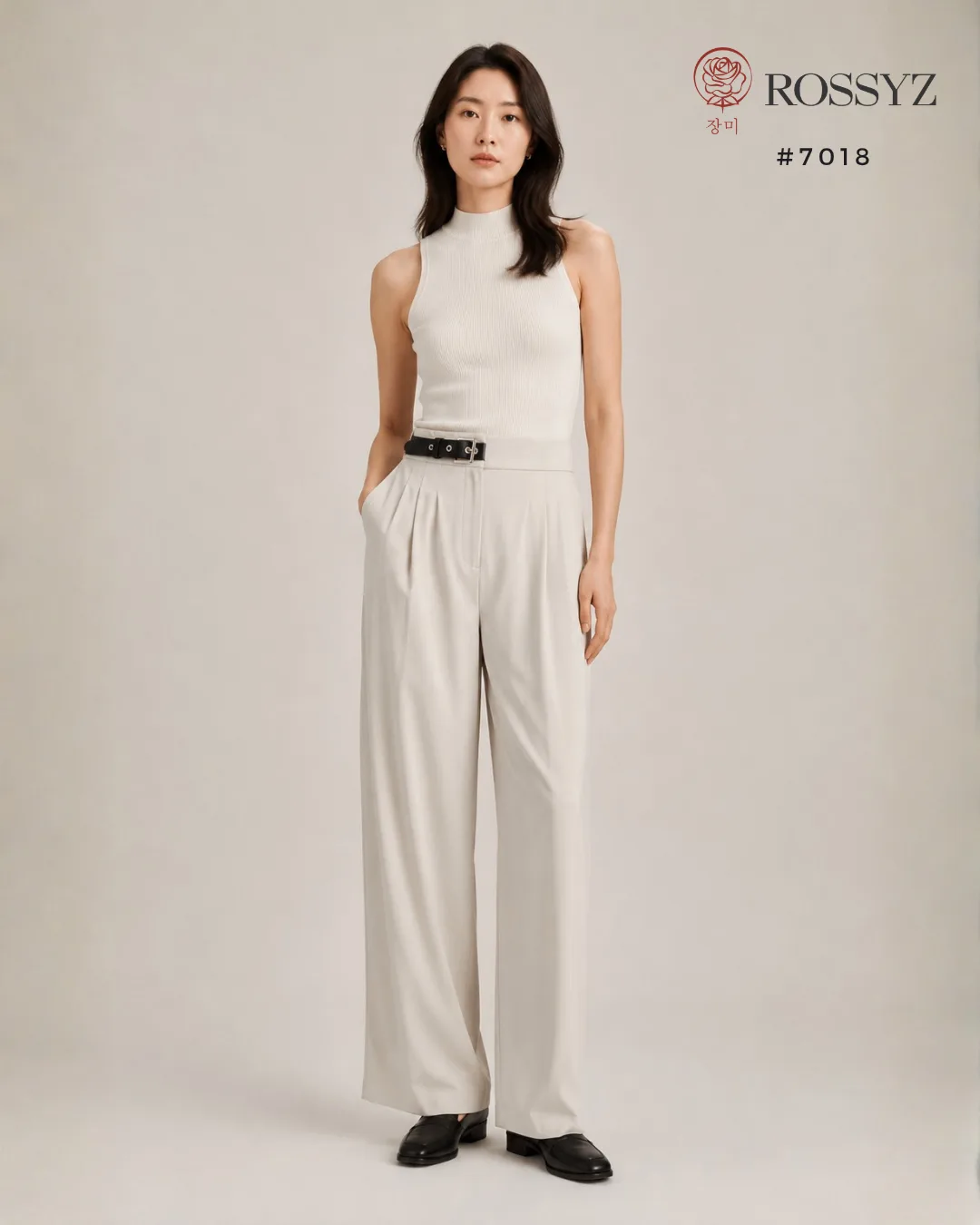 Celana Wide Leg Sabuk Kulit