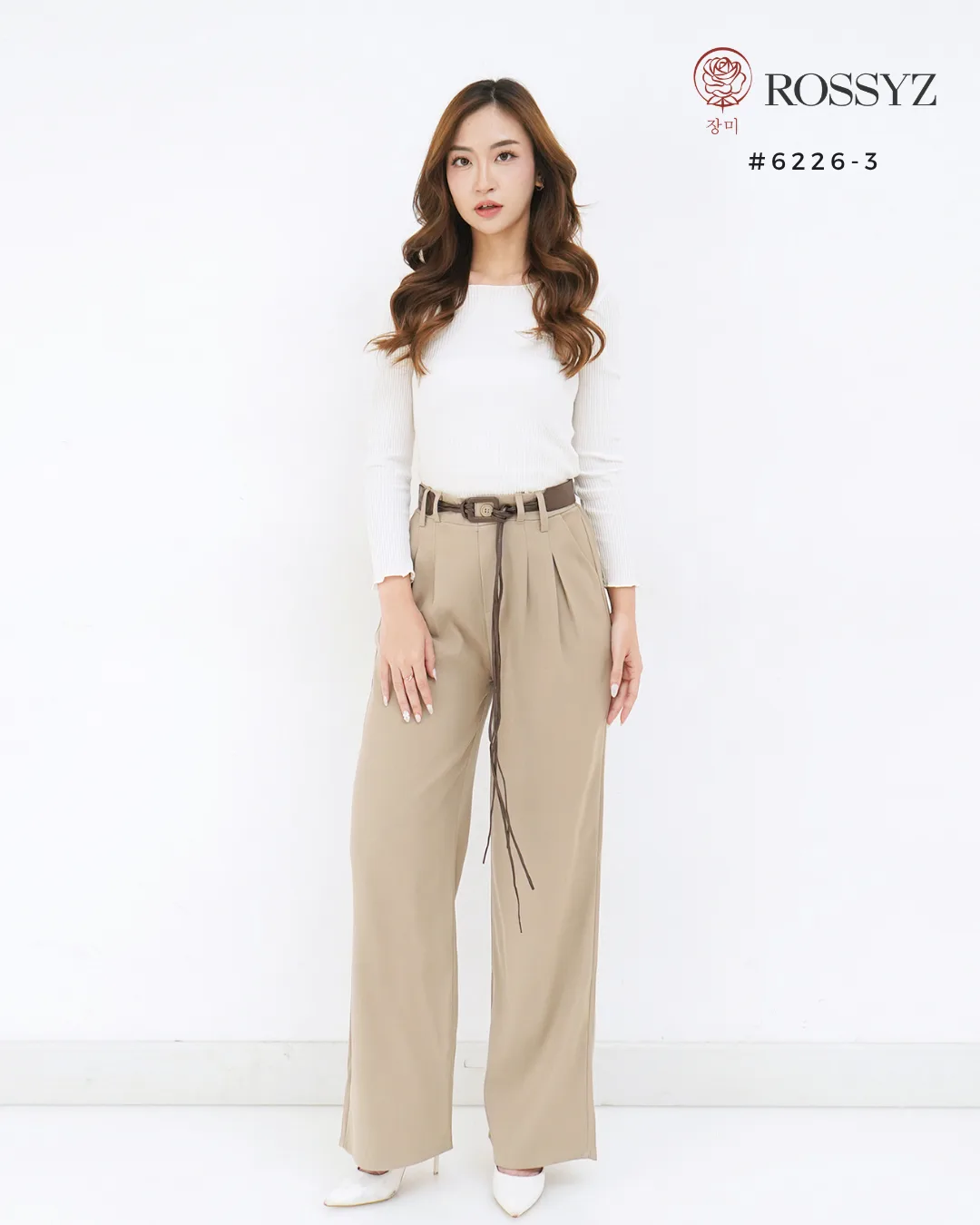 Celana Kulot Lurus Sabuk Hias
