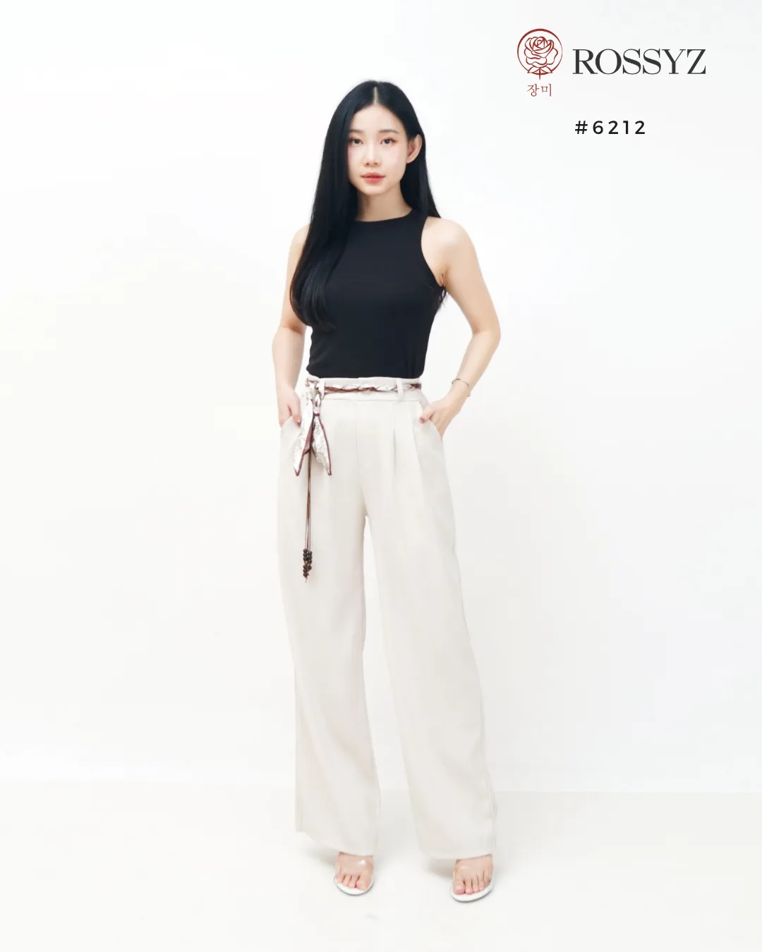 Celana Wide Leg Sabuk Tali