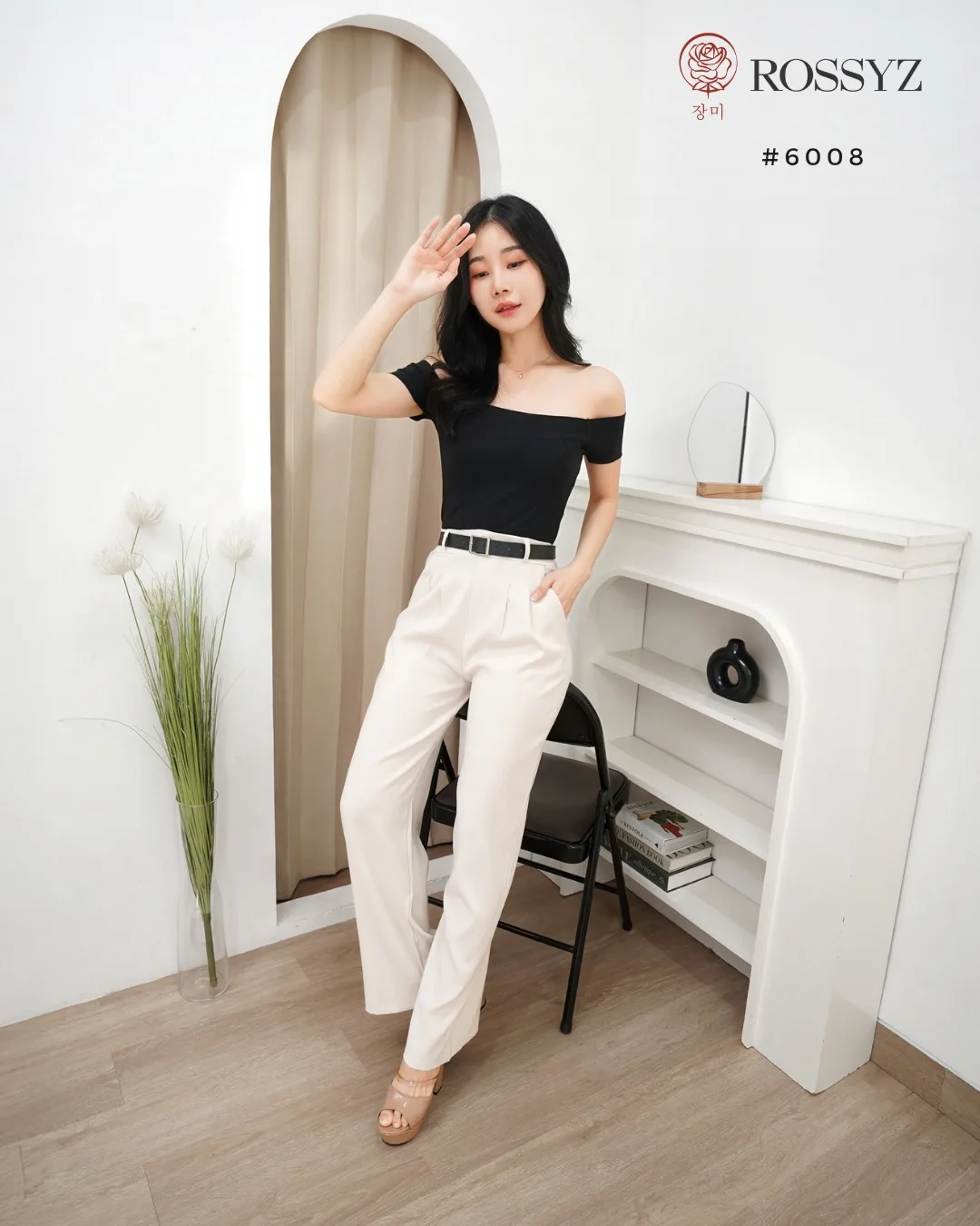 Celana Kulot Lurus Sabuk Gesper